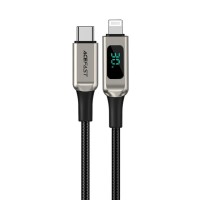  USB kabelis Acefast C6-01 MFi PD30W USB-C to Lightning 1.2m silver 